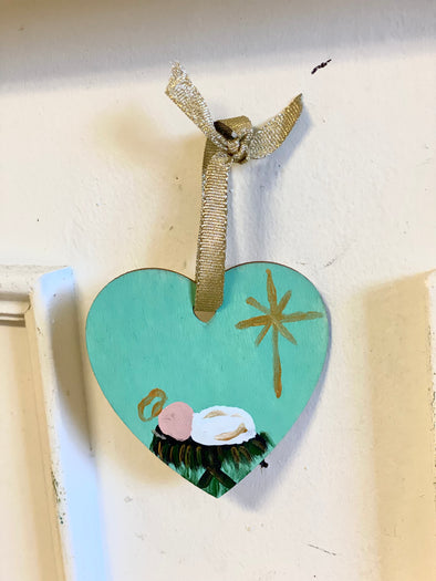 Heart Baby Jesus Ornament