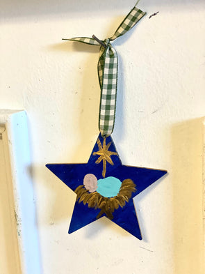 Star Baby Jesus Ornament