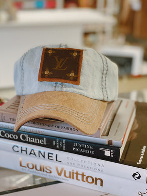 Upcycled Denim and Suede Hat