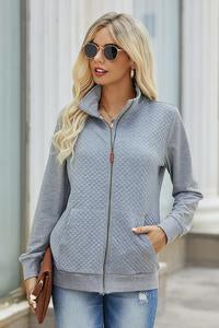 Quilted Full Zip Jacket (Multiple Colors S-XL)
