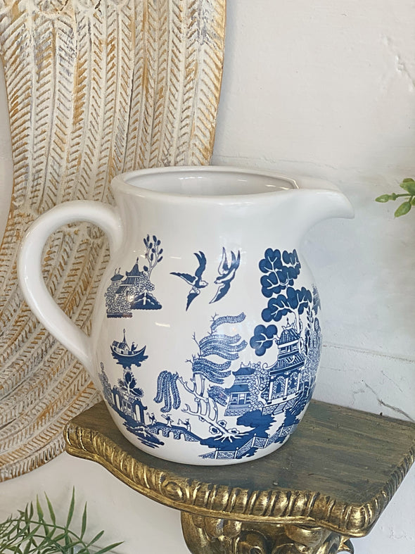Blue Willow Pattern Pitcher