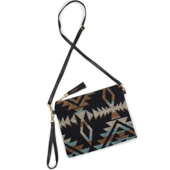 Black & Turquoise Crossybody Bag