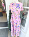 Lilac & Pink Maxi Dress (S-3X)