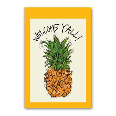 Welcome Y'all Pineapple Garden Flag