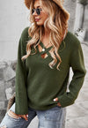 Criss Cross Front Sweater (Multiple Colors)